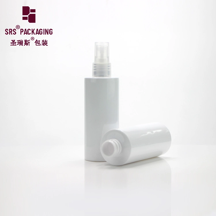 Stock Empty Mini Pet Clear Color Round Flat Alcohol Plastic Bottle Spray 100ml