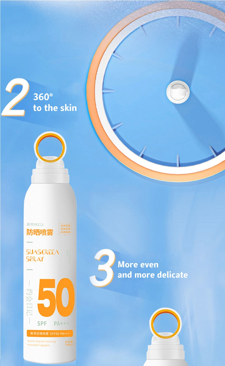 Factory Supply Sunblock Spray Anti-Aging Face Care SPF 50 PA+++ Sunscreen Spray